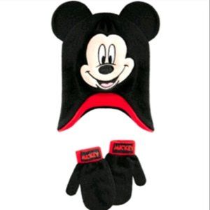 Disney Mickey Hat And Mitten Set